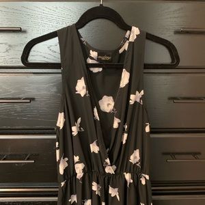 Black Floral Romper